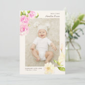 Aankondiging van de geboorte van de roze Waterverf (Staand voorkant)