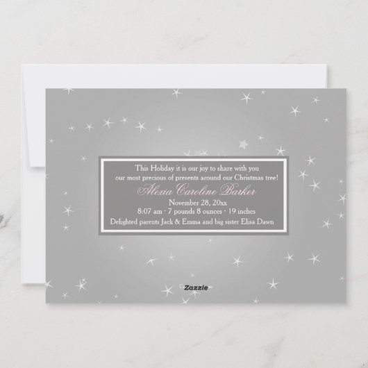 Aankondiging van de geboorte van de sterrenfoto va (Achterkant)