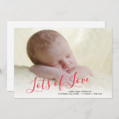 Aankondiging van de geboorte van de Valentijnse fo (Voorkant / Achterkant)