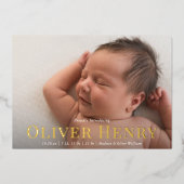 Aankondiging van de geboorte van de volledige foto (Voorkant)