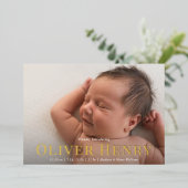 Aankondiging van de geboorte van de volledige foto (Staand Voorkant)