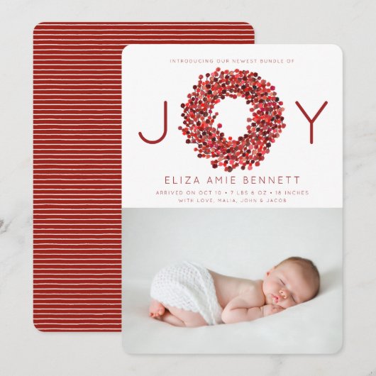 Aankondiging van de geboorte van de waterverf Berr (Voorkant / Achterkant)