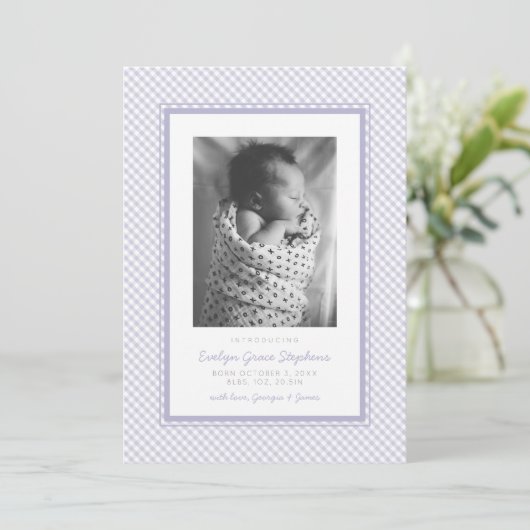 Aankondiging van de geboorte van de zoete paars Gi (Staand voorkant)