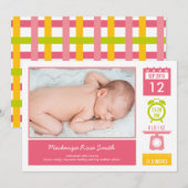 Aankondiging van de geboorte van edele statistieke (Voorkant / Achterkant)