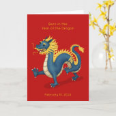 Aankondiging van de geboorte van een drakenbaby (Gele Bloem)