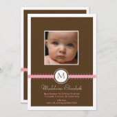 Aankondiging van de geboorte van een dubbelzijdig  (Voorkant / Achterkant)