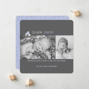 Aankondiging van de geboorte van een gebroken eier