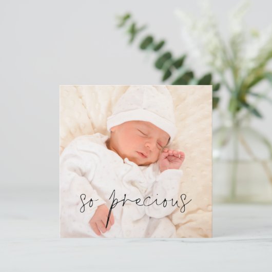 Aankondiging van de geboorte van een kostbaar meis (Staand voorkant)