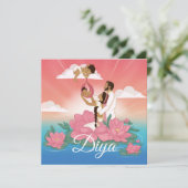 Aankondiging van de geboorte van een meisje uit in (Staand voorkant)