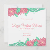 Aankondiging van de geboorte van een meisje uit in (Achterkant)