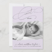 Aankondiging van de geboorte van een modern Lijst  (Voorkant)