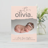 Aankondiging van de geboorte van een modern Lijst  (Staand voorkant)