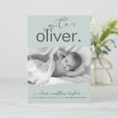 Aankondiging van de geboorte van een modern Lijst  (Staand voorkant)