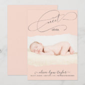 Aankondiging van de geboorte van een modern Lijst  (Voorkant / Achterkant)