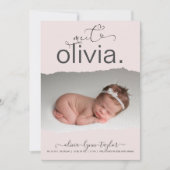 Aankondiging van de geboorte van een modern Lijst  (Voorkant)