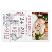 Aankondiging van de geboorte van een moderne baby- magneet (Horizontaal)