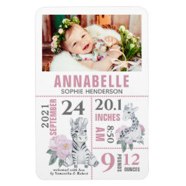 Aankondiging van de geboorte van een moderne baby- magneet