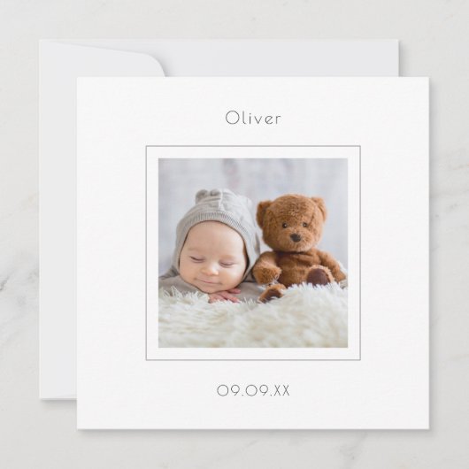 Aankondiging van de geboorte van een moderne klein (Voorkant)