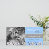 Aankondiging van de geboorte van een nieuw huisdie (Staand voorkant)