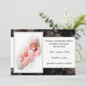 Aankondiging van de geboorte van een  ontwerp (Staand voorkant)