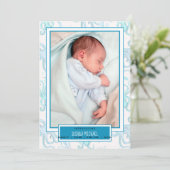 Aankondiging van de geboorte van een schattige bab (Staand voorkant)