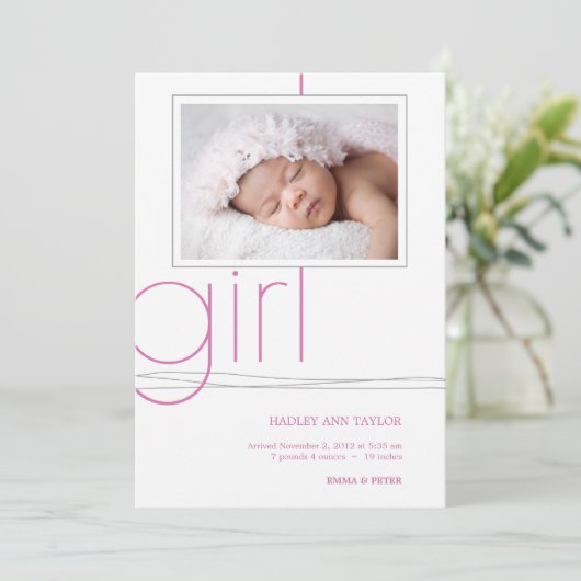 Aankondiging van de geboorte van een speciale zold (Staand voorkant)