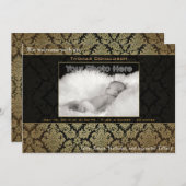 Aankondiging van de geboorte van Elegant baby (Voorkant / Achterkant)