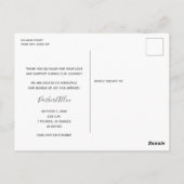 Aankondiging van de geboorte van Elegant Script Briefkaart (Achterkant)