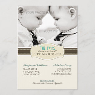 Aankondiging van de geboorte van Elegant Twins: Se
