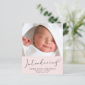 Aankondiging van de geboorte van Foto's roze meisj (Staand voorkant)