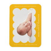 Aankondiging van de geboorte van geel modern gesca magneet (Verticaal)