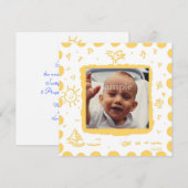 Aankondiging van de geboorte van Gele Songbird (Voorkant / Achterkant)