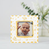 Aankondiging van de geboorte van Gele Songbird (Staand voorkant)