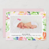 Aankondiging van de geboorte van het Lijst Dainty  (Voorkant / Achterkant)