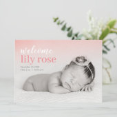 Aankondiging van de geboorte van het moderne, roze (Staand voorkant)