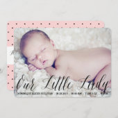 Aankondiging van de geboorte van het script van Ou (Voorkant / Achterkant)