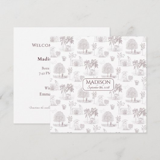 Aankondiging van de geboorte van het toilet – Clas (Voorkant / Achterkant)