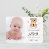 Aankondiging van de geboorte van Honey Bee Teddy B (Staand voorkant)
