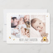 Aankondiging van de geboorte van Honey Bee Teddy B (Achterkant)