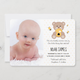 Aankondiging van de geboorte van Honey Bee Teddy B