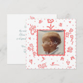 Aankondiging van de geboorte van koraalbloem (Voorkant / Achterkant)