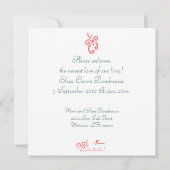 Aankondiging van de geboorte van koraalbloem (Achterkant)