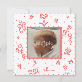 Aankondiging van de geboorte van koraalbloem