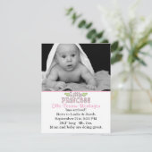 Aankondiging van de geboorte van Little Princess B (Staand voorkant)