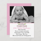 Aankondiging van de geboorte van Little Princess B (Voorkant / Achterkant)