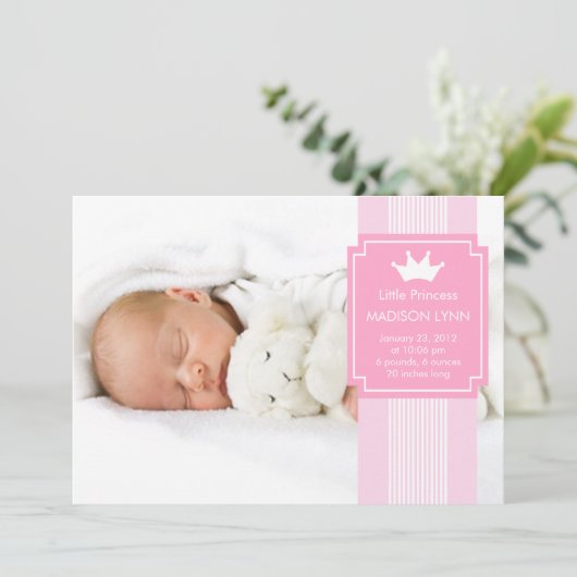 Aankondiging van de geboorte van Little Princess C (Staand voorkant)