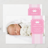 Aankondiging van de geboorte van Little Princess C (Voorkant / Achterkant)