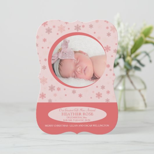 Aankondiging van de geboorte van Little Snowflake (Staand voorkant)