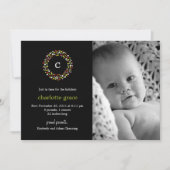 Aankondiging van de geboorte van Monogram Wreath W (Voorkant)