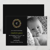 Aankondiging van de geboorte van Monogram Wreath W (Voorkant / Achterkant)